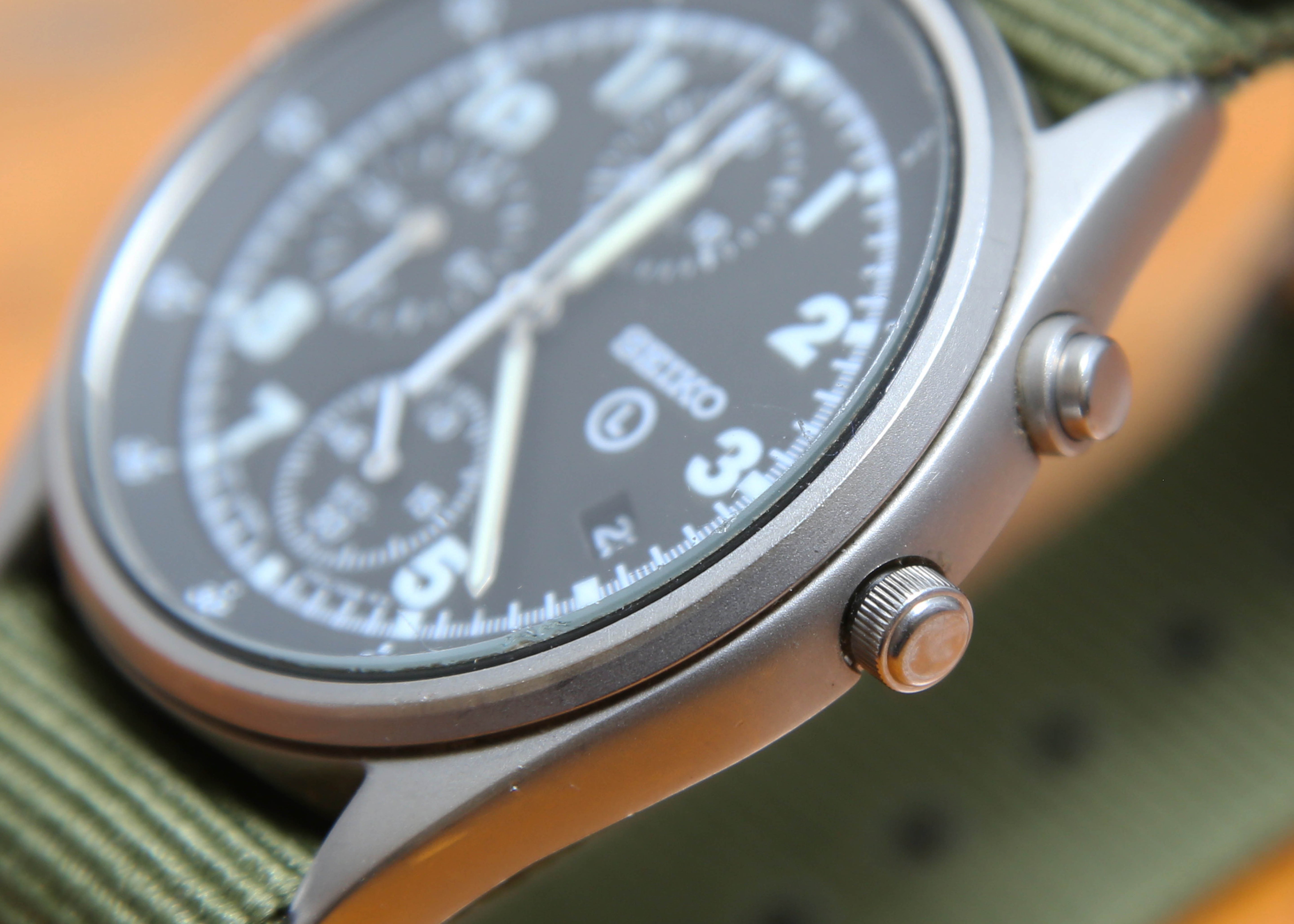 SEIKO RARE SWEDISH HELICOPTERS PILOT WATCH, EARLY 90's 7T27-7A20 A6 ISSUE #M3440-058010