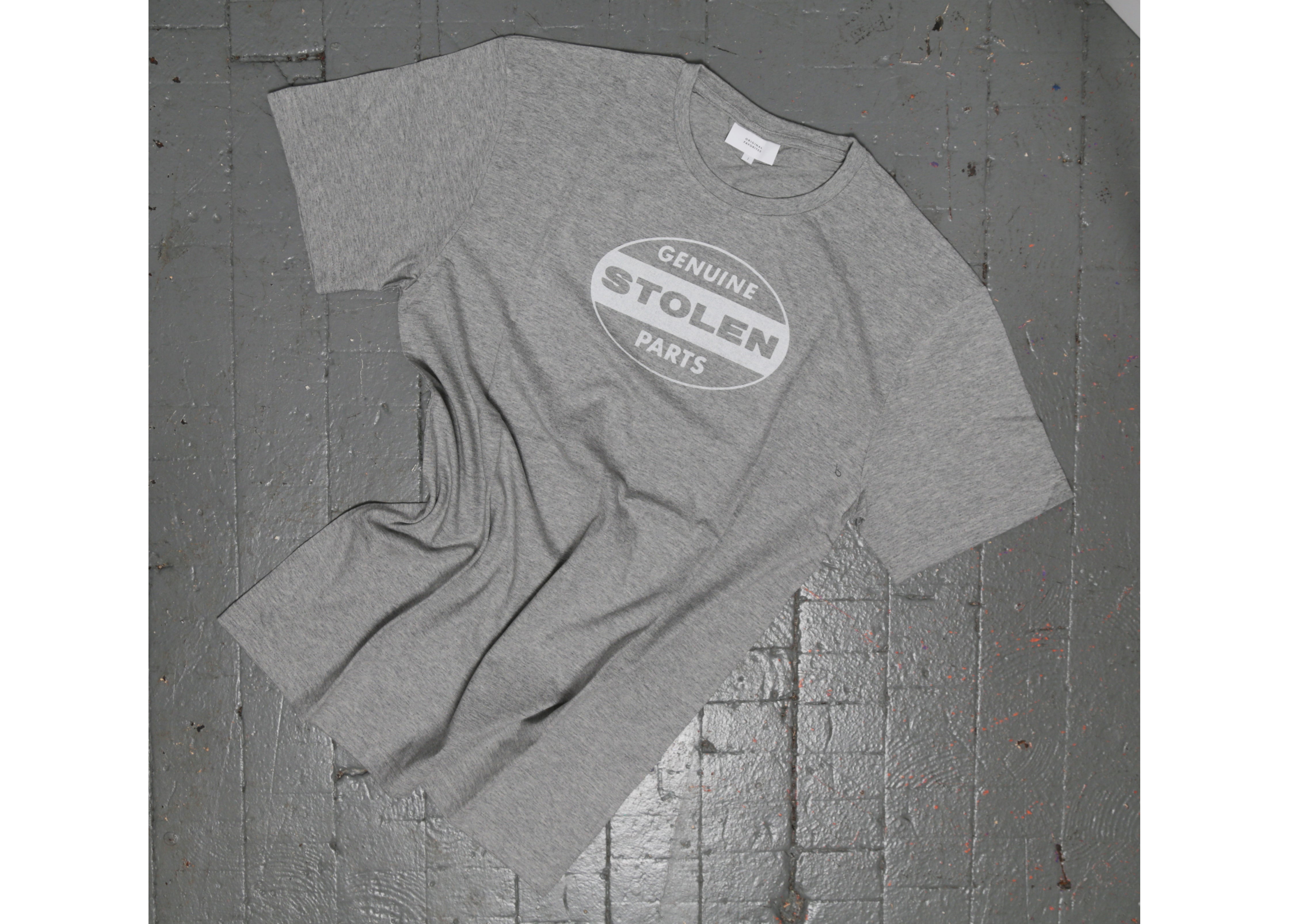 "STOLEN PARTS" T-SHIRT GREY