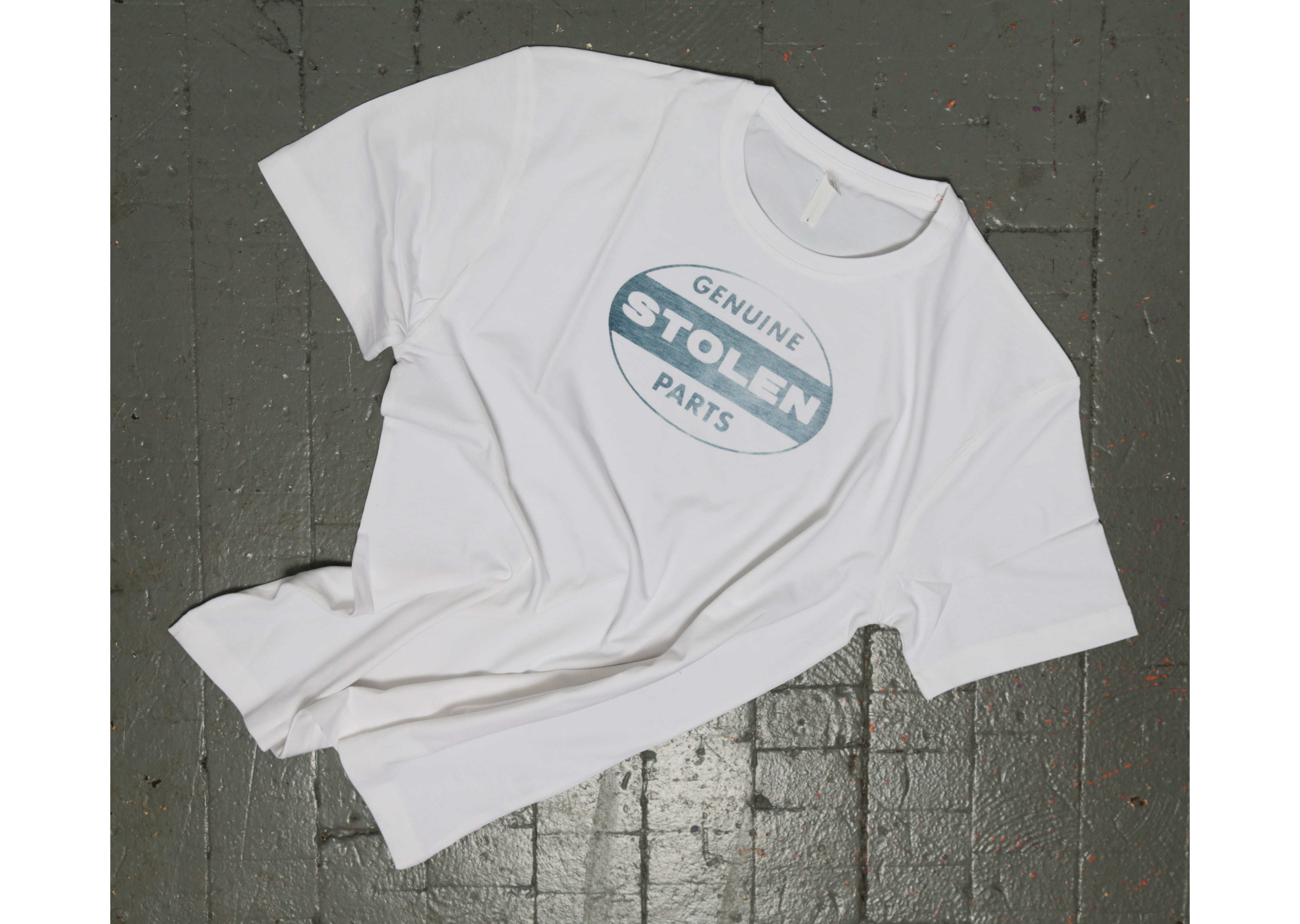 "STOLEN PARTS" T-SHIRT WHITE