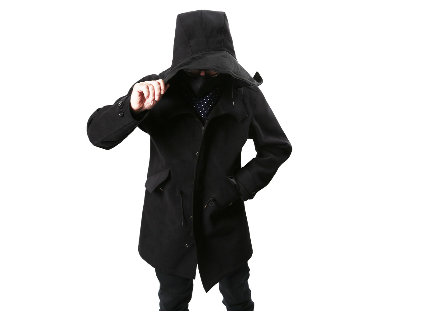 TEN C BLACK PARKA 4103