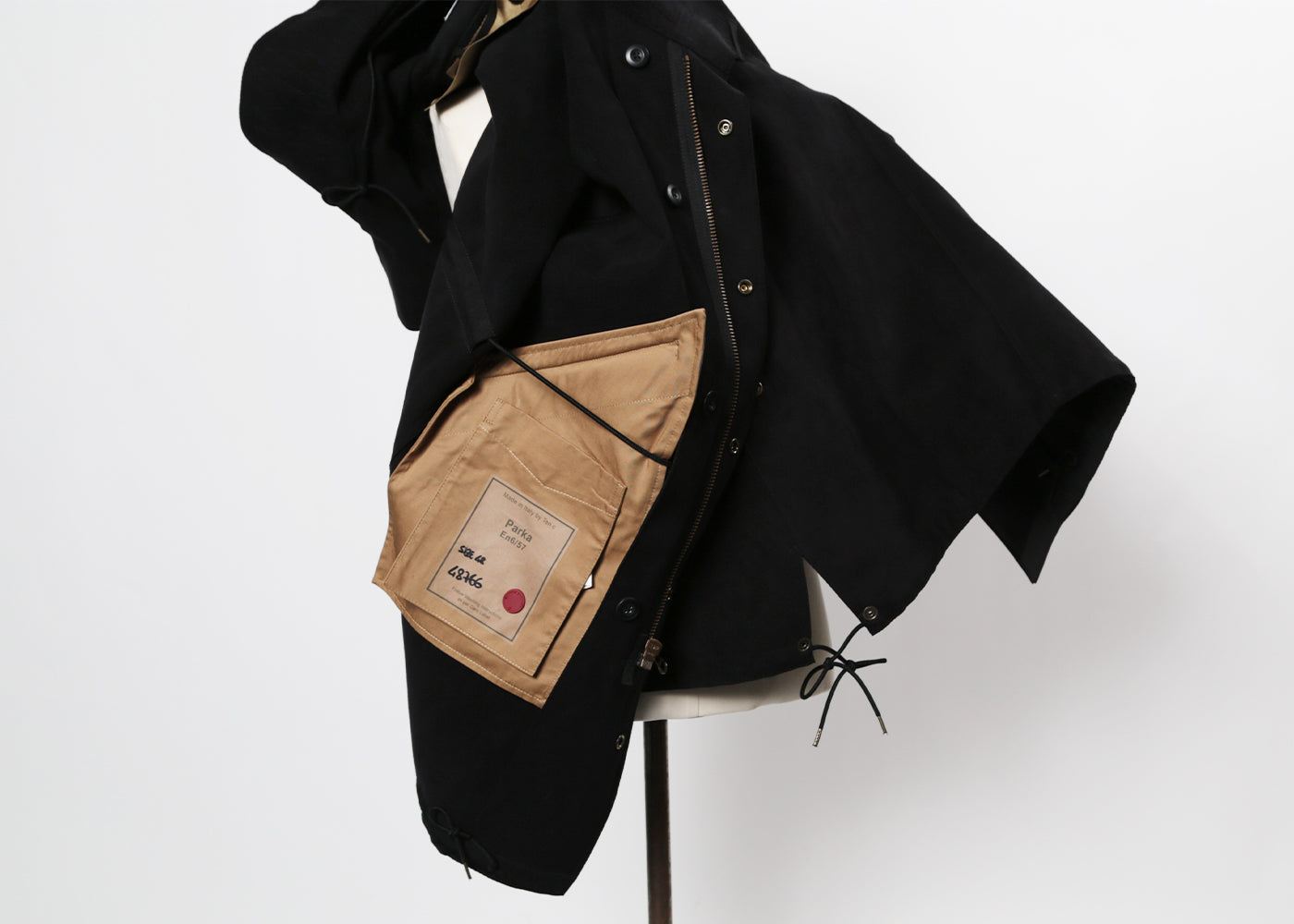 TEN C BLACK PARKA 4103