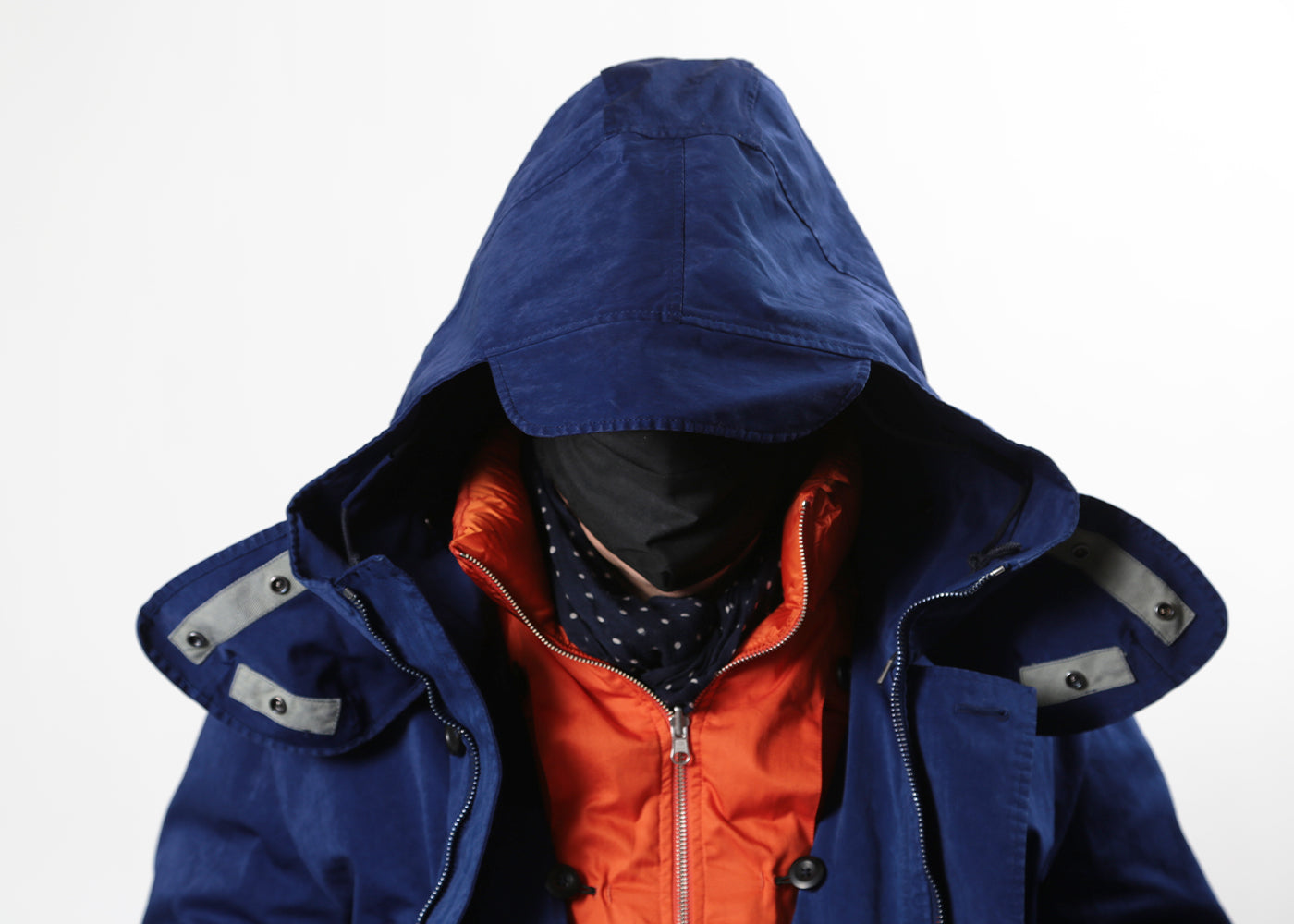 TEN C COBALT SNIPER JACKET W/ ORANGE LINER 4069/3113