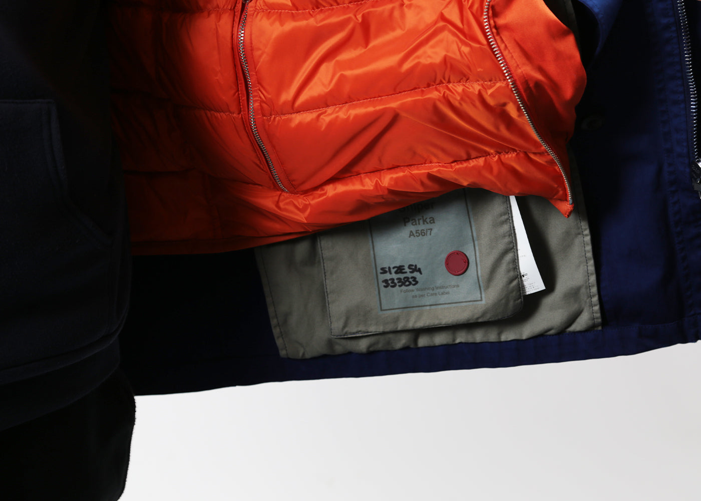 TEN C COBALT SNIPER JACKET W/ ORANGE LINER 4069/3113
