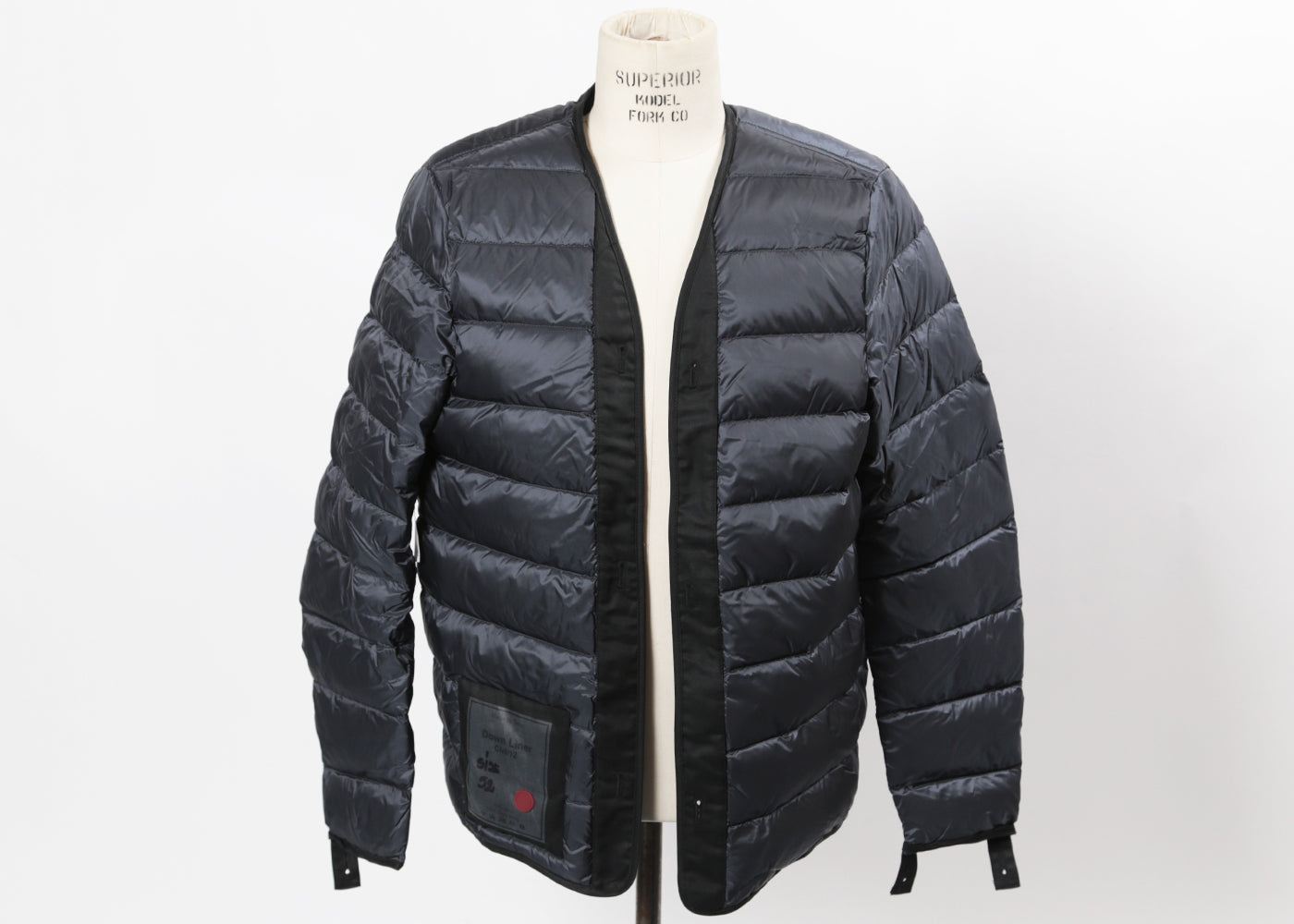 TEN C GREY SOOT NYLON DOWN LINER 3009