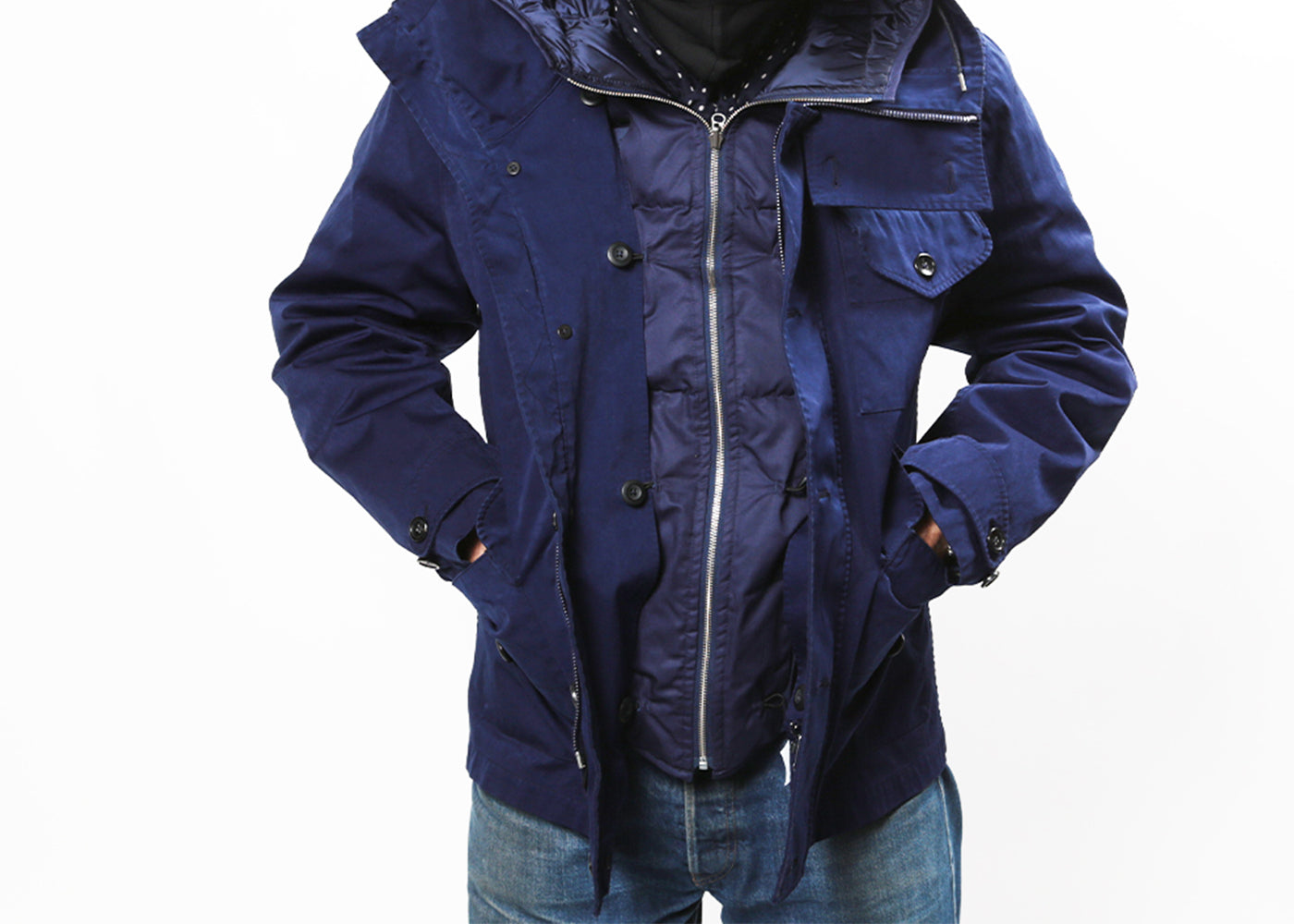 TEN C NAVY JACKET 4006 No Liner