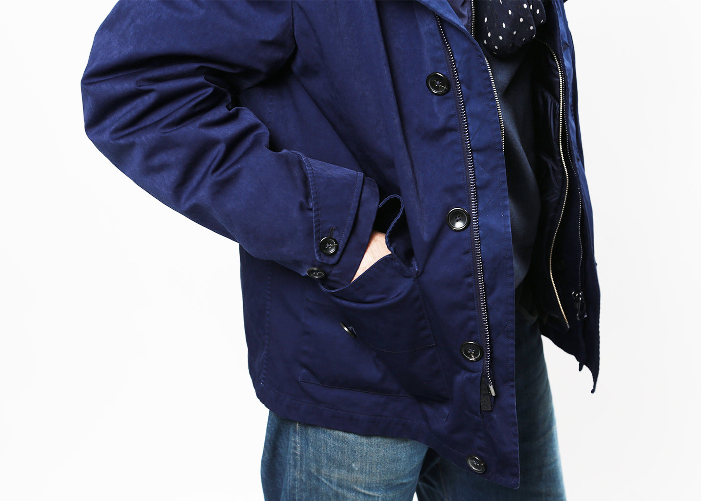 TEN C NAVY JACKET 4006 No Liner