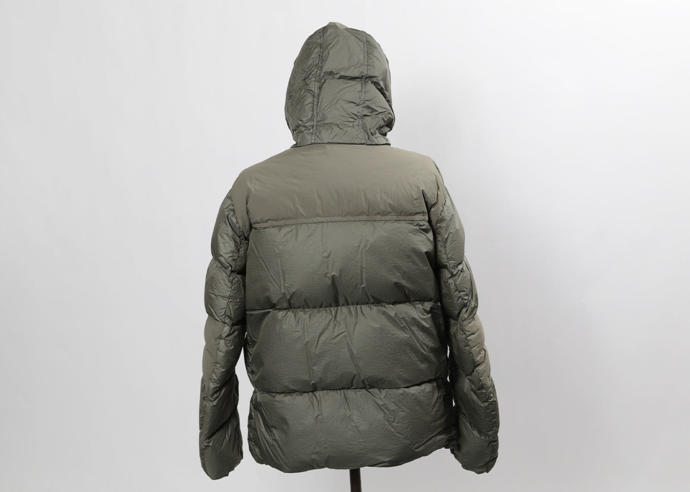 TEN C SAGE GREEN DOWN FILLED HOODED MID LAYER 3112