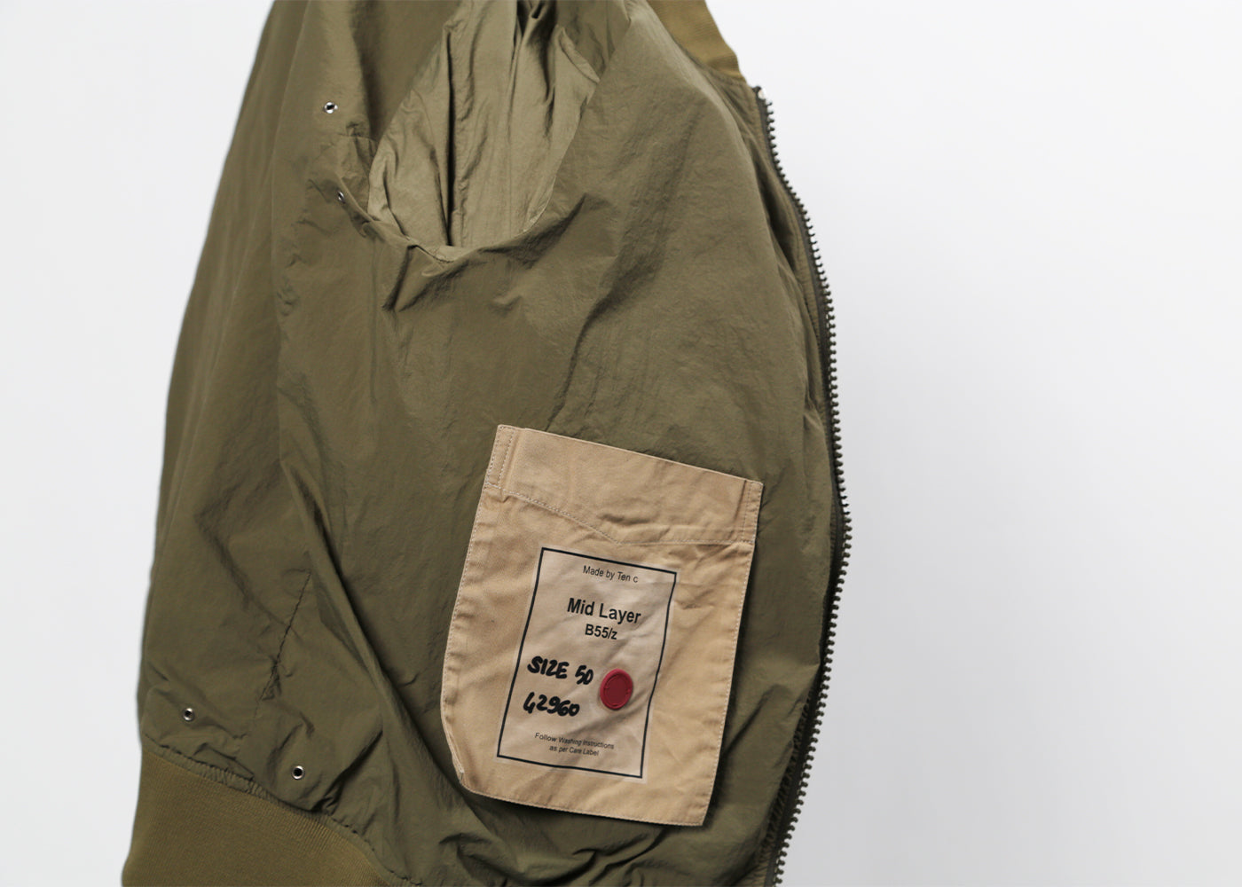 TEN C OLIVE MID LAYER 1175