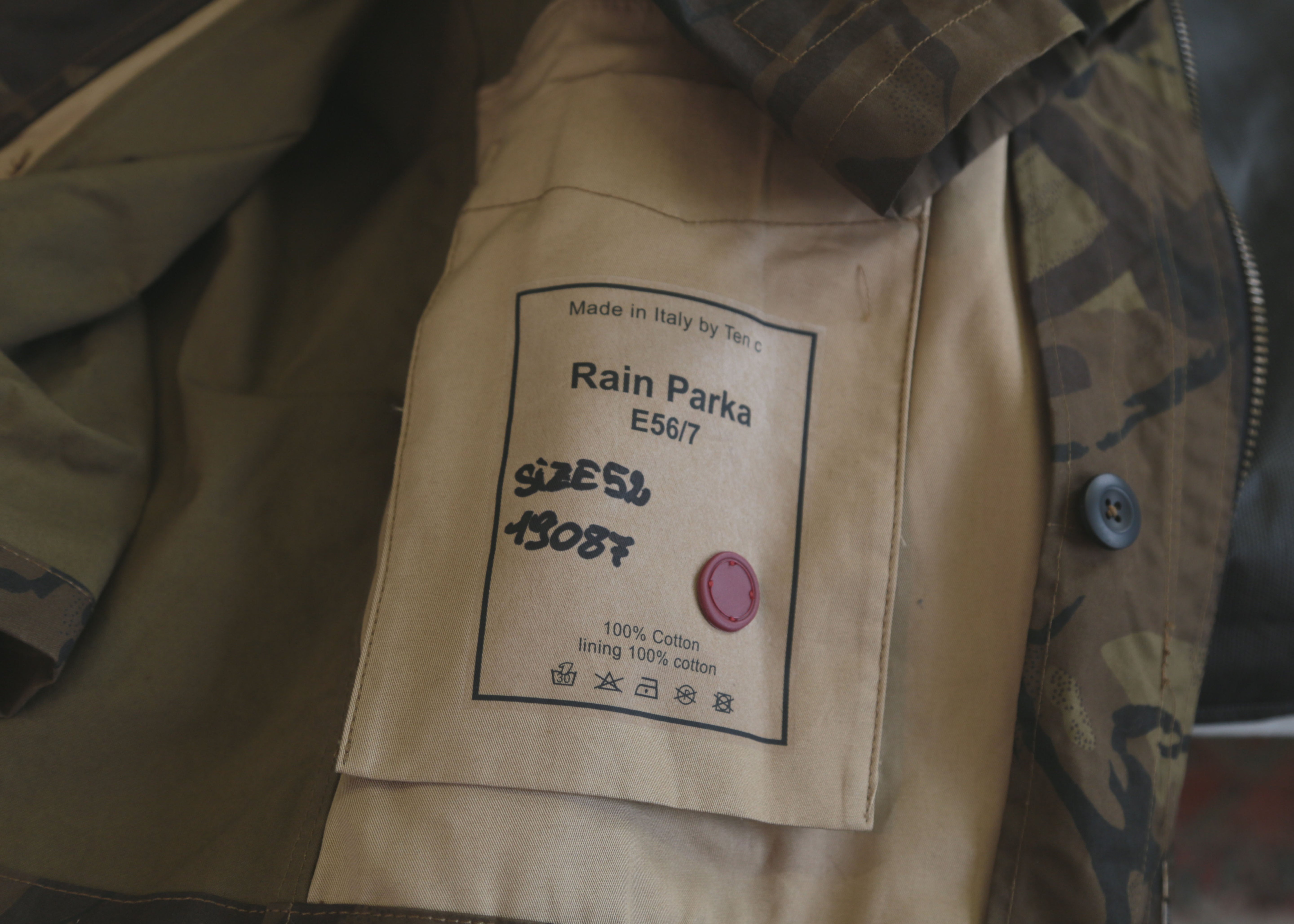 TEN C RAIN PARKA CAMOUFLAGE 4060