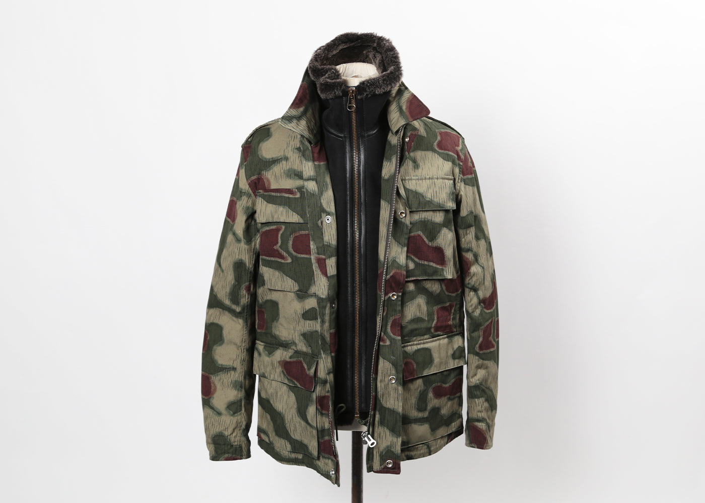 TEN C WOODLAND JACKET W/ BLACK SHEARLING LINER 5590/3092
