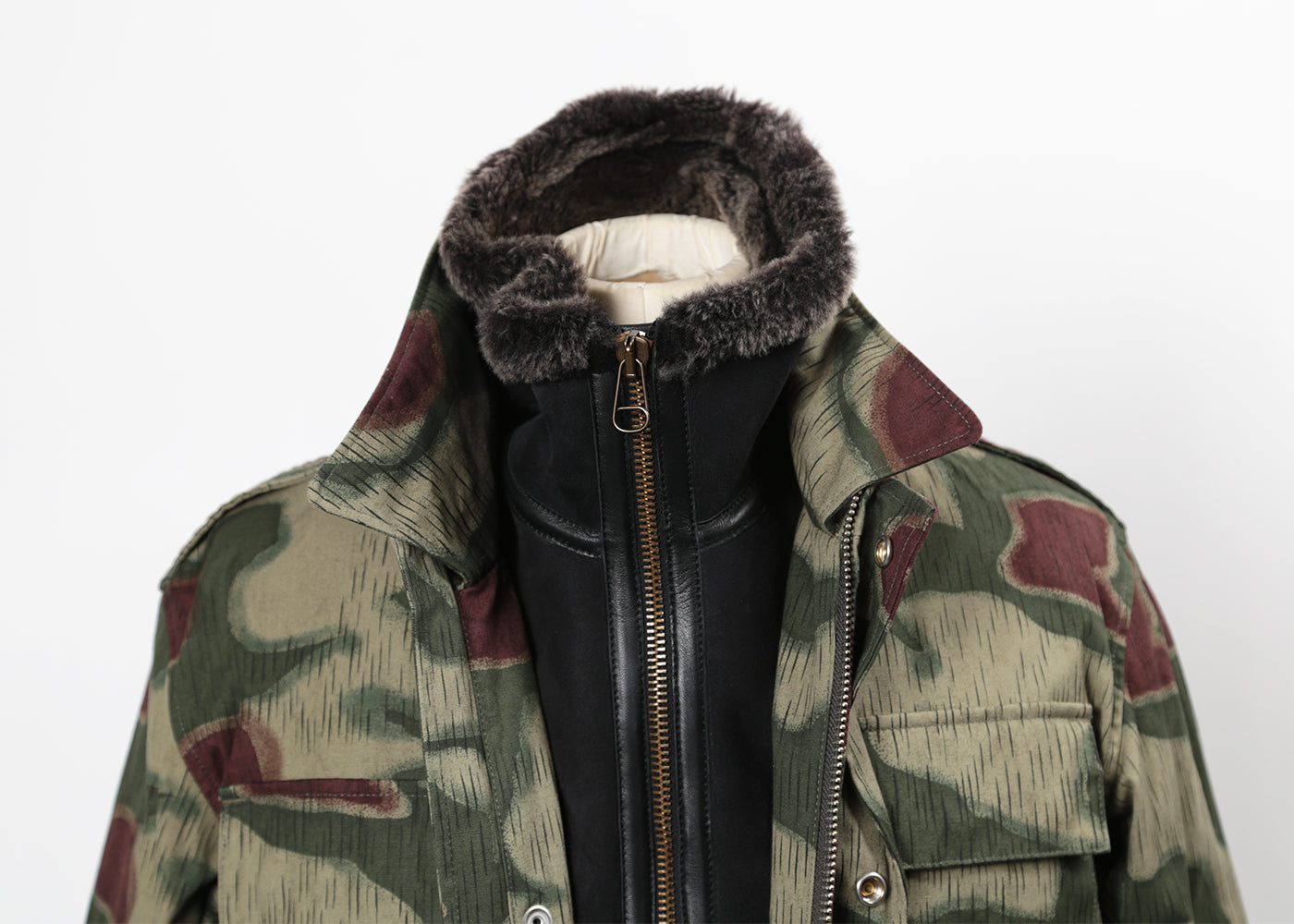 TEN C WOODLAND JACKET W/ BLACK SHEARLING LINER 5590/3092