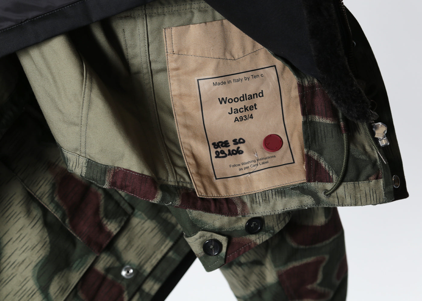 TEN C WOODLAND JACKET W/ BLACK SHEARLING LINER 5590/3092
