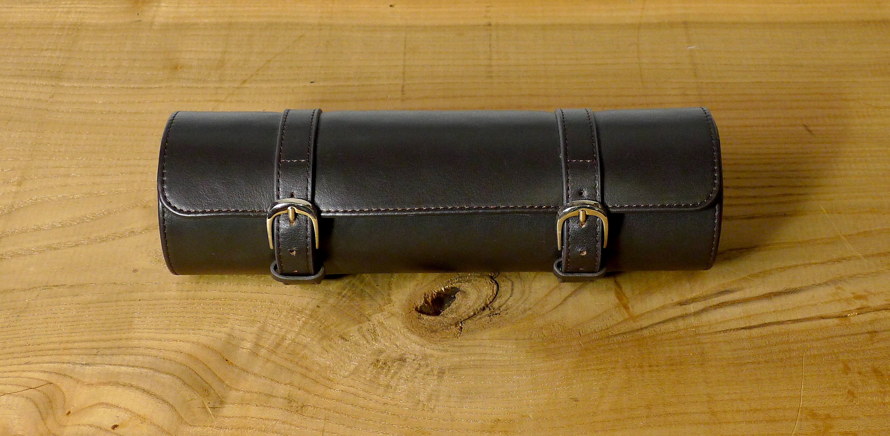 Time Traveler Dark Brown Watch Roll