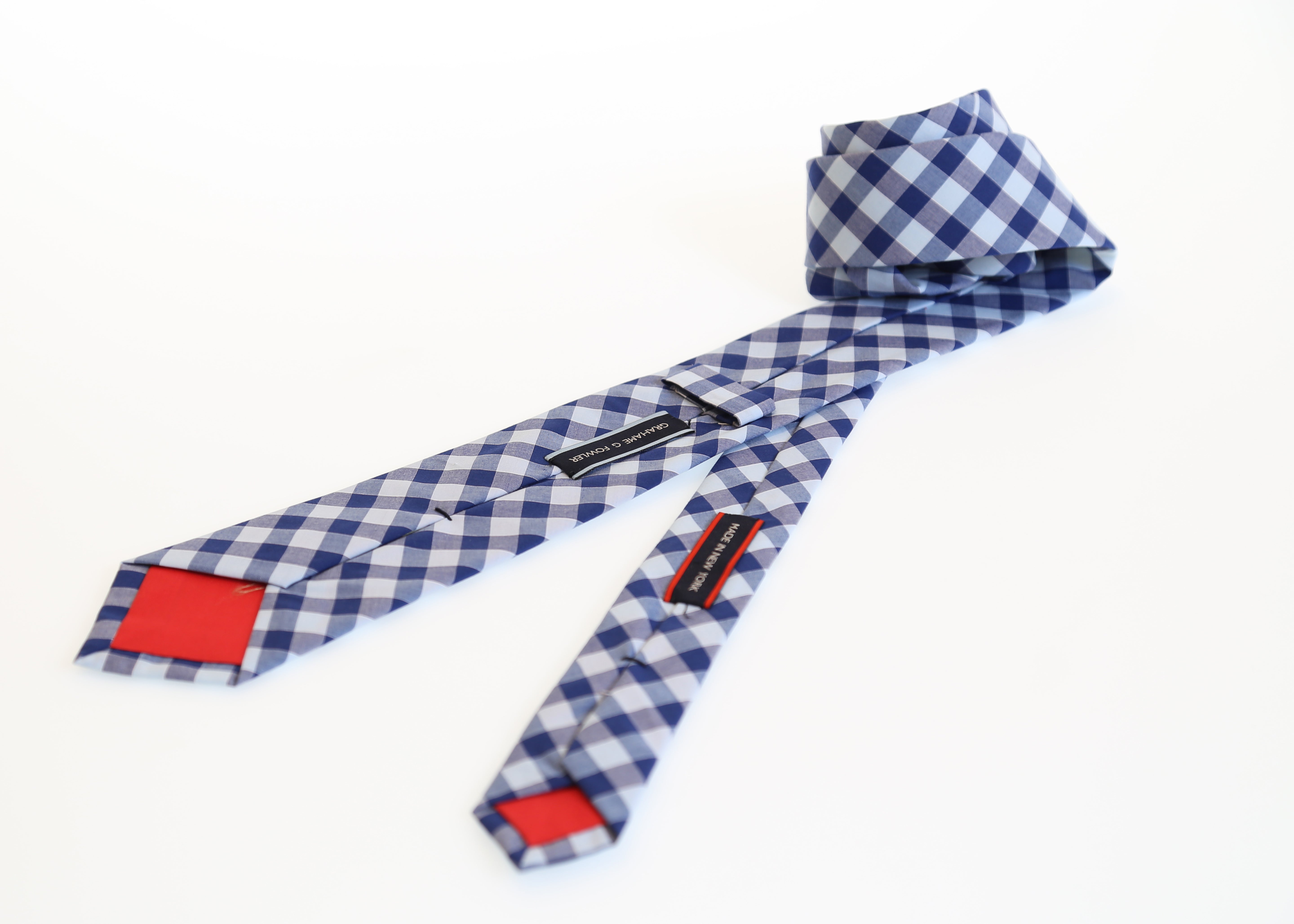 Tonal Blue Gingham Tie